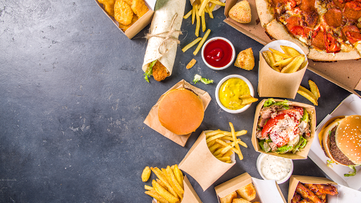 Fast food on a table