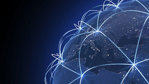 Map of the interconnected world