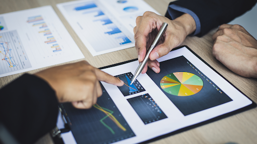 Charts on a paper