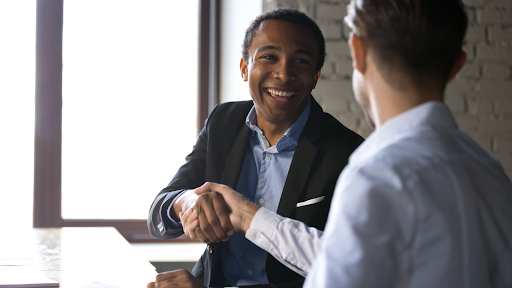 Two men shaking hands