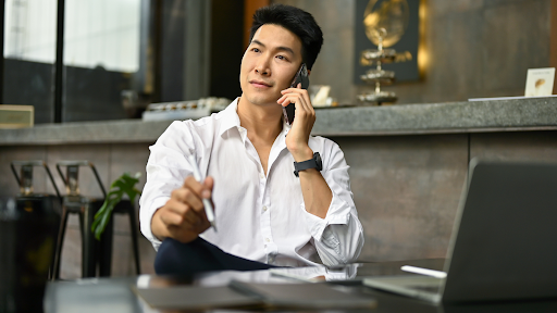 Man on a cellphone