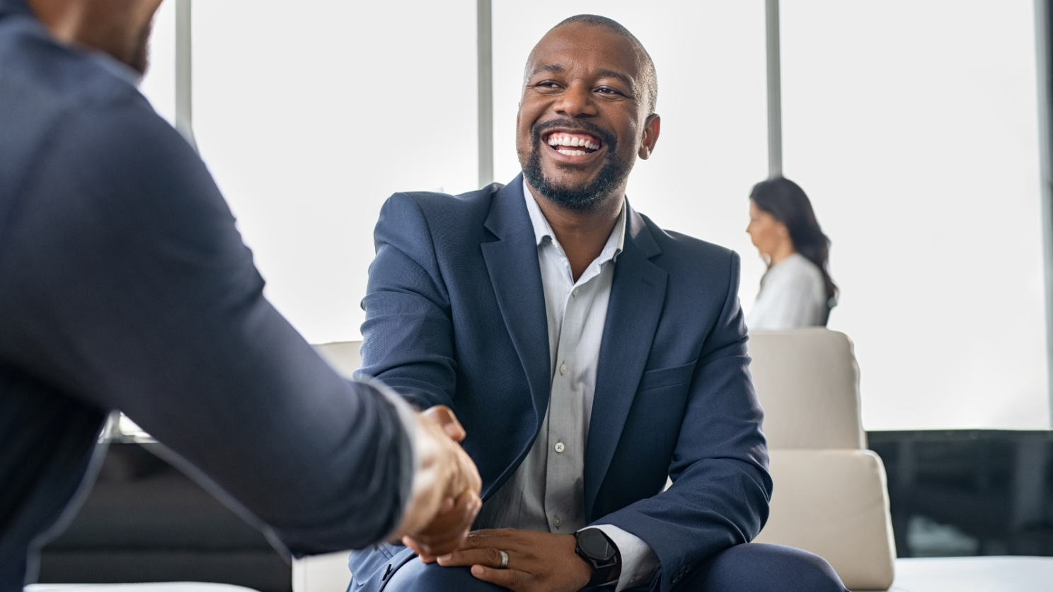 Business men shaking hands